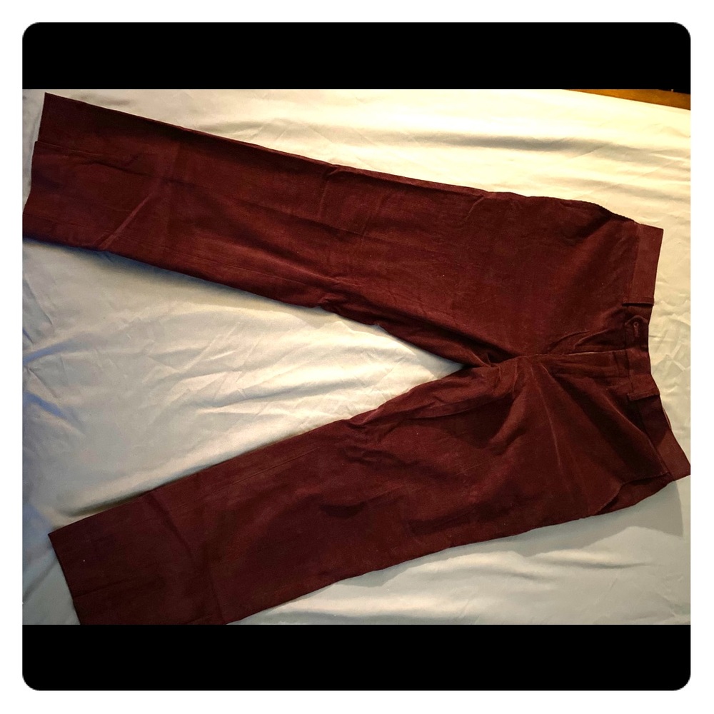 Ralph Lauren corduroy slim pant burgundy